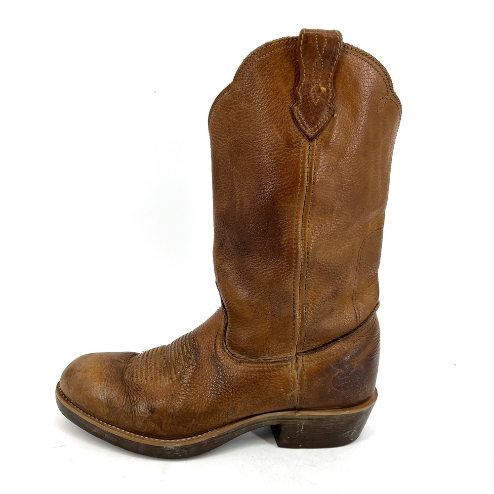Georgia Work Boots Mens Brown Leather Oil Resistant Cowboy‎ Western Style 8